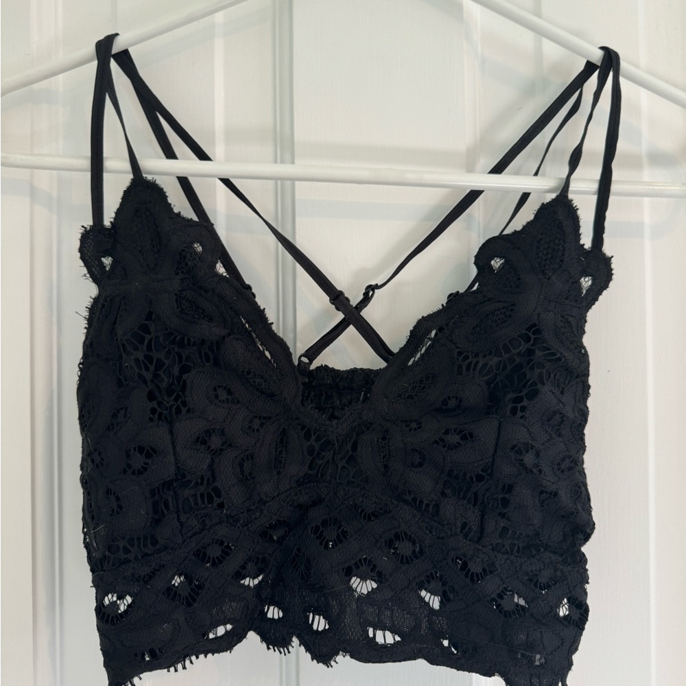 Free People Duppe Black Bralette S Anemone